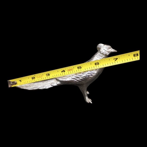 Vtg MCM Pheasants Salt & Pepper Shakers Silver Plated Long Tail Birds Pair Set - Picture 16 of 16